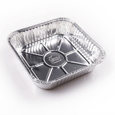 China Wholesale Eco-friendly Food Grade Aluminum Foil Tray Disposable Takeaway Aluminum Foil Food Container With Plastic Lids for sale