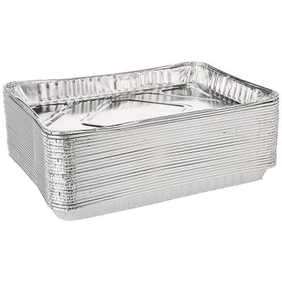 China Eco-friendly High Quality Disposable Food Grade Rectangle Aluminum Foil Trays Containers Baking Bread Loaf Pan for sale