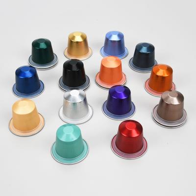 China Nespresso Empty Foil Coffee Aluminum Capsule Coffee Tea Capasules With Foil Lids for sale