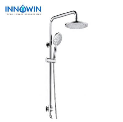 China With INNOWIN wall mounted diverter shower riser set, SUS shower rail, plastic shower head and hand shower, 1.75GPM for sale