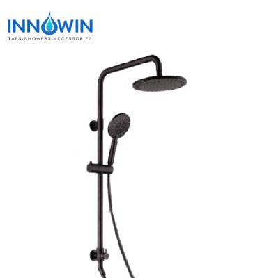 China With INNOWIN, SUS Sliding Bar Shower Column Wall Mounted Shower Rail, Plastic Shower Head and Hand Shower, 1.75GPM, Oil Rubbed Bronze for sale