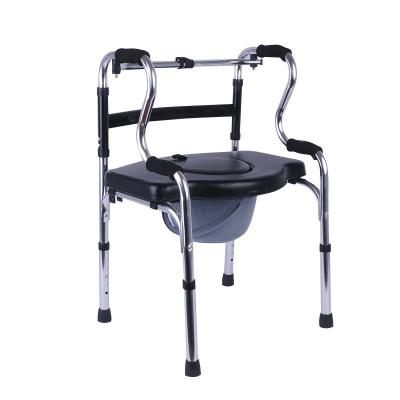 China Rehabilitation Equipment Lightweight Aluminum Folding Aid Rollator Walker Walking Frame for sale