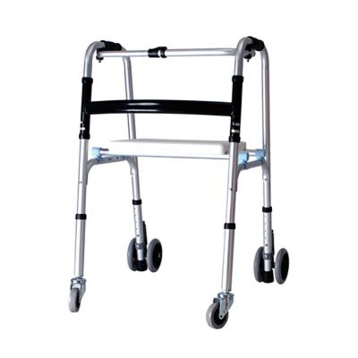 China Folding 2 In 1 Disabled Adjustable Lightweight Walker Aids Aluminum Walking Crutch Cane Mobility Aid Stick For Adult Foldable for sale