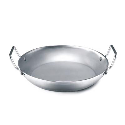 China Sustainable Carbon steel Round Spanish Paella Baking Pan for sale