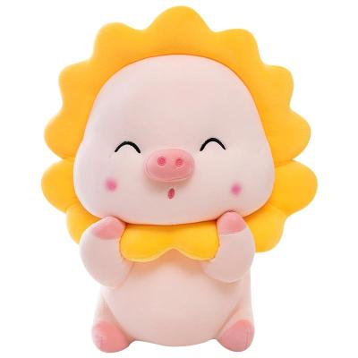 China NiuNiu Daddy Plush Soft Toy Piggy Stuffed Animal Toys 40cm Sunshine Pig With Lovely Smile Pink Dolls For girls for sale