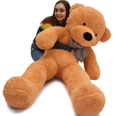 China Niuniu Daddy 55in/140cm Giant teddy bear brushy plush toys shell without filling brown color for adorable birthday gift à venda