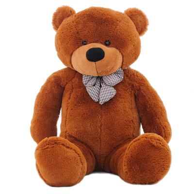 China Niuniu Daddy 71in/180cm Big Plush Unstuffed Teddy Bear Animated Animal Toy Without Filling Dark Brown for Home decoration for sale