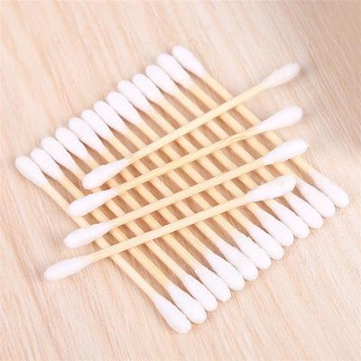 China Hot Selling Cotton Top Two Home Makeup Remover Swabs Cotton Tips Reusable Cotton Swab for sale