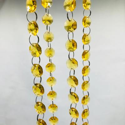 China Minimalist Yellow Pearl Chain Wedding Tree Crystal Garlands MH-12769 for sale