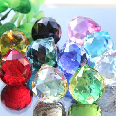 China Europe Crystal Ball Chandelier Colorful Faceted Crystal Parts MH-12757 for sale