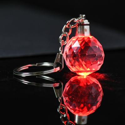 China Europe led light ball shape CRYSTAL key chain MH-YS0505 for sale