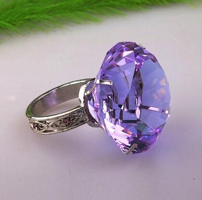 China Europe Crystal Glass Diamond Glass Napkin Purple Ring MH-00179B for sale