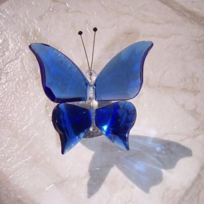 China Europe Blue Crystal Butterfly Figurines MH-D0208 for sale