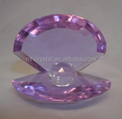 China Europe Crystal Shell Purple Figurine with Faceted Ball MH-D0194 for sale