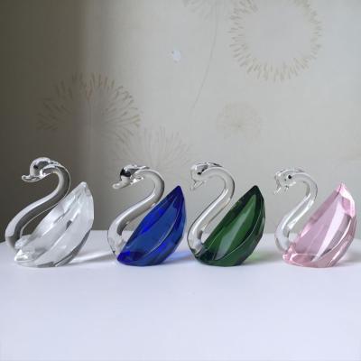 China Glass Wedding Crystal Swan Figurine MH-D0258 from Europe for sale