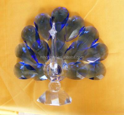 China Europe Crafts Peacock Blue Crystal Figurine MH-D0211 for sale