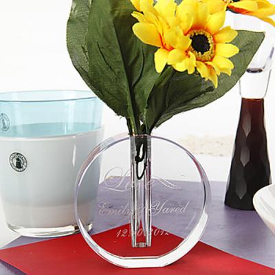 China Personalized Glass Minimalist Crystal Round Vase MH-V043 for sale