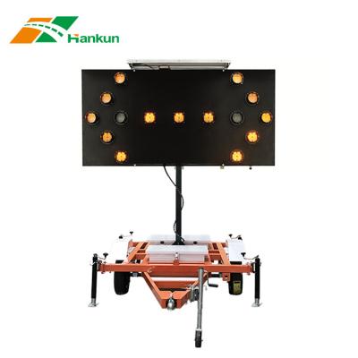 China Road Construction Area Guide Sign Led Warning Light Solar Panel Traffic Post Board Raising Arrow Board for sale