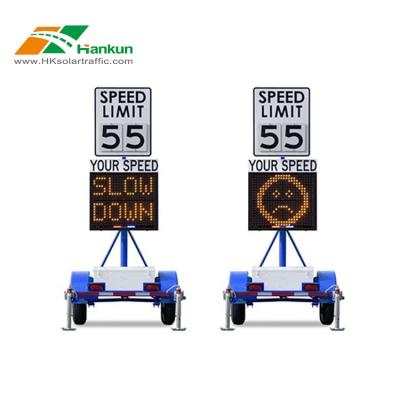 China Pedestrian With Camara Velocity Meter Used High Way UAE Trailer Radar Variable Speed ​​Sign Message for sale