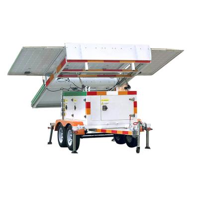 China High Output LED Lights Tower Light Tower Generator Trailers System Manufacturer Watt Flood Energy Solar Cctv Mobile Trailer for sale