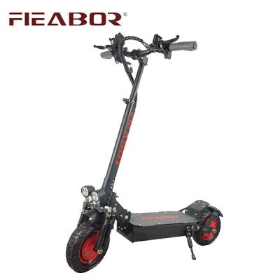 China Motor 52v 23.4Ah Unisex Electric Scooter 2000w Lithium Battery Double Wheel Folding Electric Scooter With Seat for sale