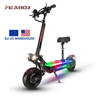 China Two Charger Fieabor Warehouse DDP Unisex European Tax Free Gift Add Movable Seat Electric Scooters for sale