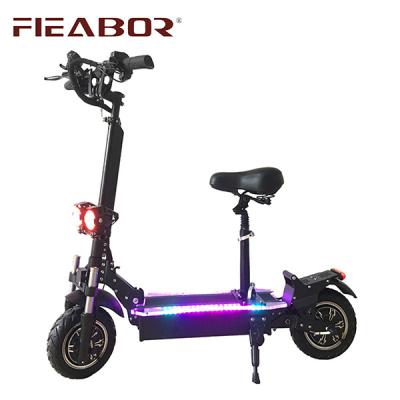 China Fieabor Q08 10inch 52v 48v 1000w 2000w 2400w 20ah 30ah 2 Wheel Unisex Foldable Electric Scooter for sale