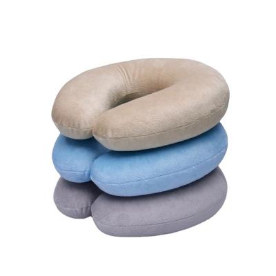 China Low Price Anti-Static Memory Foam Car Chiropractic Travel Neck Support U Shape Safe Soft Soft Travel Neck Pillow for sale