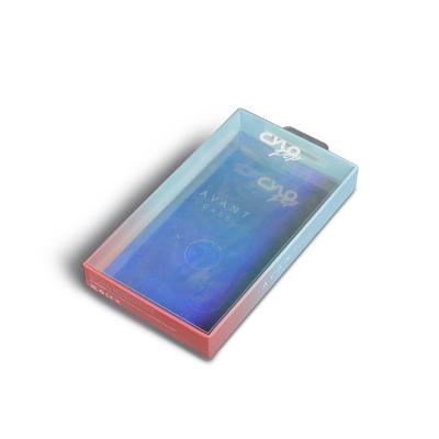 China Recyclable Customized Paper Rigid Blue Phone Watch Protector Boxes For Electronic Protector Product Packaging With Clear PVC Window for sale