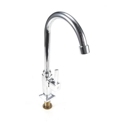 China Other Factory Price New Design Chrome Polished Plating Zinc Alloy Basin Taps Single Cold Water Faucet For Kitchen for sale