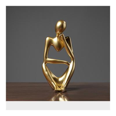 China Contemporary Art Decor Ornaments For Living Room Gold Christmas Ornament Curve Ornament Wrapping for sale