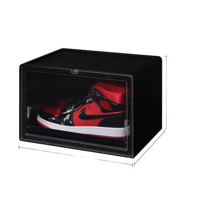 China Viable Collect Stackable Plastic Shoe Storage Box Sneakers Large Size for sale