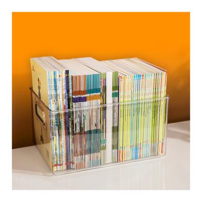 China Plastic Office Desktop Storage Box Viable Transparent Storage Box Sundries Storage Box for sale