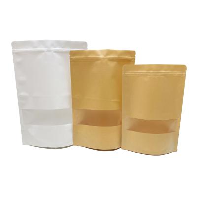 China Safety China Manufacture 100 Pcs Kraft Paper Bag Coconut Resealable Packaging Sugar Pouch Packing Powder for sale