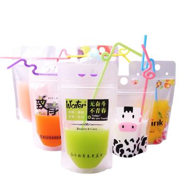 China 2021 Pockets Recyclable Matte Resealable Zipper OEM Clear Drinking Plastic Bag for sale