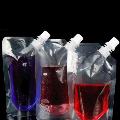 China Safety Laminated Soft Plastic Liquid Drinking Packs Plastic Holder Up Spout Pouch With Spout for sale