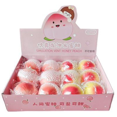 China Cute Peaches Kneading Squishy Fidget Squeeze Toys Duct Relief Mini Kawaii Mochi Squishies TPR Simulation Fishing Stress EE456 for sale