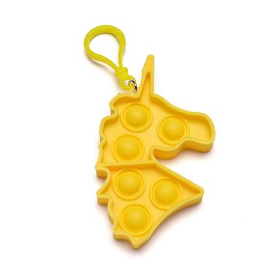 China DDA2425 Silicone Toy Keychain Push Bubble Fidget Autism Bubble Toys Sensory Hanging Restless Person Key Chain for sale