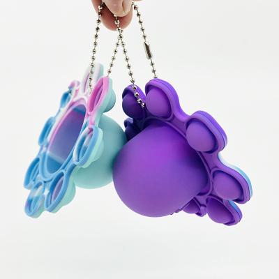 China DDA2457 Silicone Link Dye Squeeze Reversible Sticky Person Octopus Keychains Trigger Toy Mini Sensory Finger Bubble Toys for sale