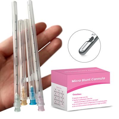 Cina Riempitore smussato della cannula 14g 90mm di sicurezza micro per le iniezioni acide ialuroniche in vendita