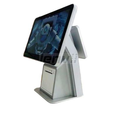 China LENVII LV-C6D POS 15.6 inch touch screen with 80MM receipt printer, with 11.6 inch LCD display, capacitive touch, 32G silver for sale