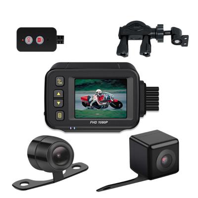 China Dual LED Signal Light Lens Sportbike DVR Motorcycle Dash Cam Camera 1080p 30fps with Loop Recording GPS Mode for sale