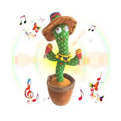 China New Arrival Music Swing Toys Dynamic Dancing Plush Cactus For Kids Playing Home Decorations for sale