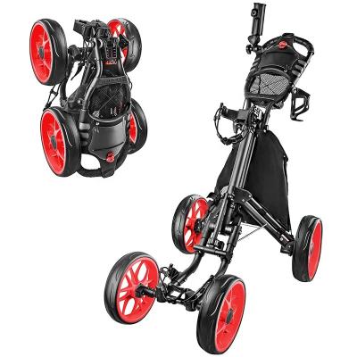 China Golf Bag Wholesale Golf Push Cart Golf Carts for Golf Bag 4 Wheel Folding Golf Cart Golf Accessories for Men Women for sale