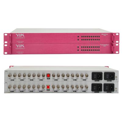 China Long-distance video-audio transmission over fiber fully stored broadcast grade 1 to 8 channels 12G-SDI fiber optic supplement CWDM converter for sale