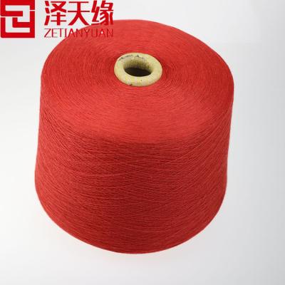 China Antistatic Polyester 21S Red Viscose Blend Dyed Yarn For Knitting for sale