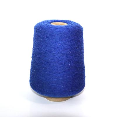 China Male Fancy Yarn 1.5mm 12 Ring Turning Sequin Yarn Pearl Blue Silver Core Spun Yarn Blended Knitting Yarn for sale