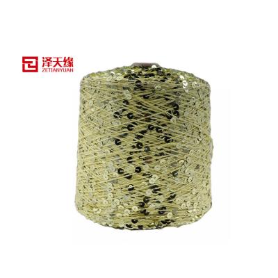 China Universal Fancy Yarn 2.5 Count Cotton Sequin Silver Sequin Thread Fancy Yarn For Hand Knitting Yarn for sale