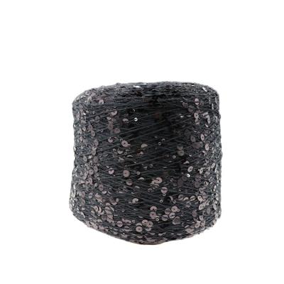 China Universal Fancy Yarn 2.5 Count Cotton Sequin Silver Sequin Thread Fancy Yarn For Hand Knitting Yarn for sale