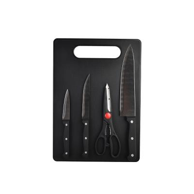 China Sustainable food safety cutting board with kitchen knife sets for sale